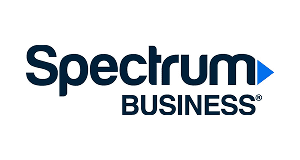Spectrum Business logo with blue text on white background.