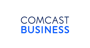Logo of Comcast Business with a clean, professional design.